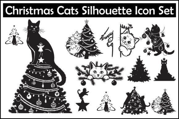 Christmas Cats Silhouette2