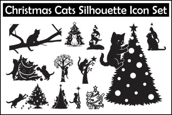 Christmas Cats Silhouette3