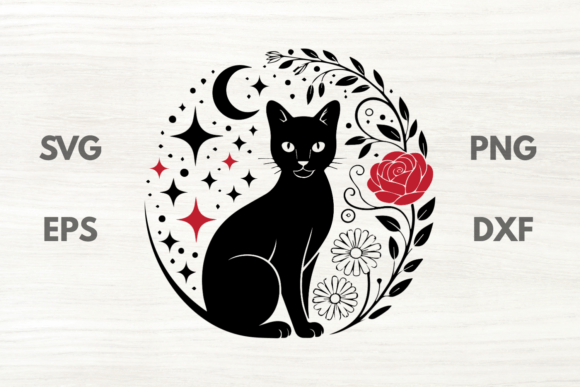 Cute Celestial Cat SVG