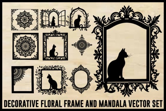 Decorative Floral Frame Mandala Vector