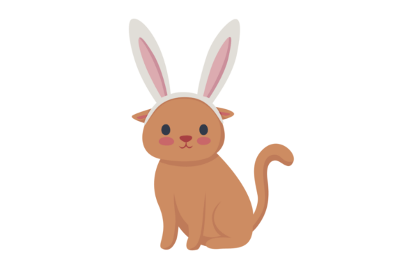 Easter Kitty Embroidery Design