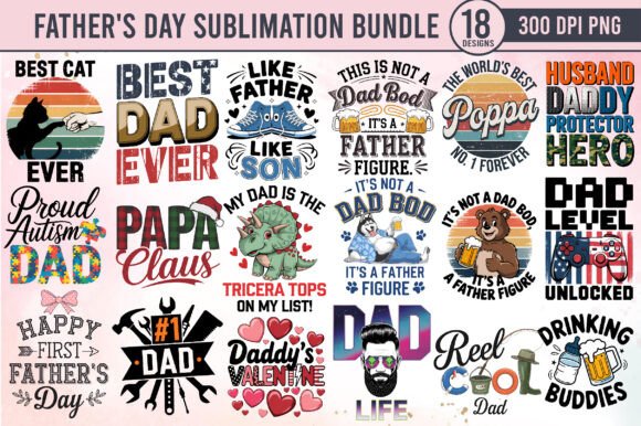 Father’s Day Sublimation Bundle PNG