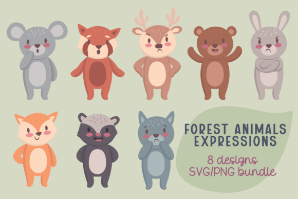 Forest Animals Expressions Bundle