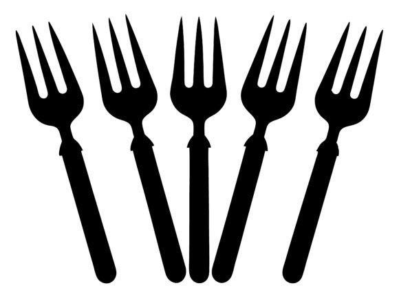 Fork Icon Set Vector Illustration