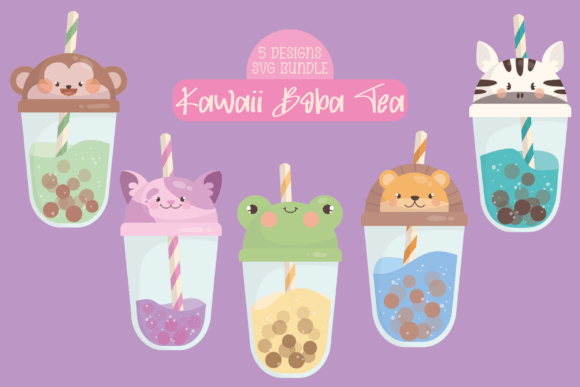 Kawaii Boba Tea Set 2