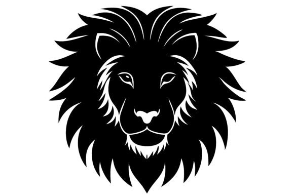 Majestic Lion Silhouette Design Powerful