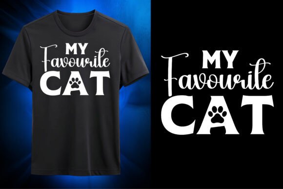 My Favourite Cat SVG T-Shirt Design