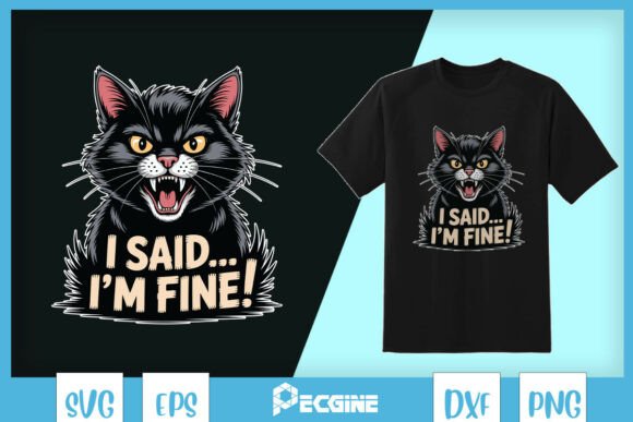Sassy Cat Vibes Funny Cat SVG