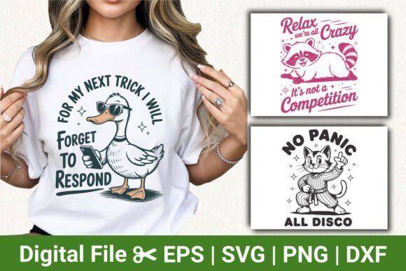 Vintage Duck Raccoon Cat SVG