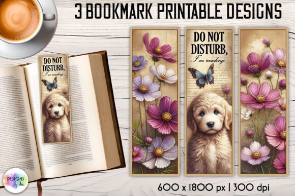 Vintage Floral and Puppy Printable Book